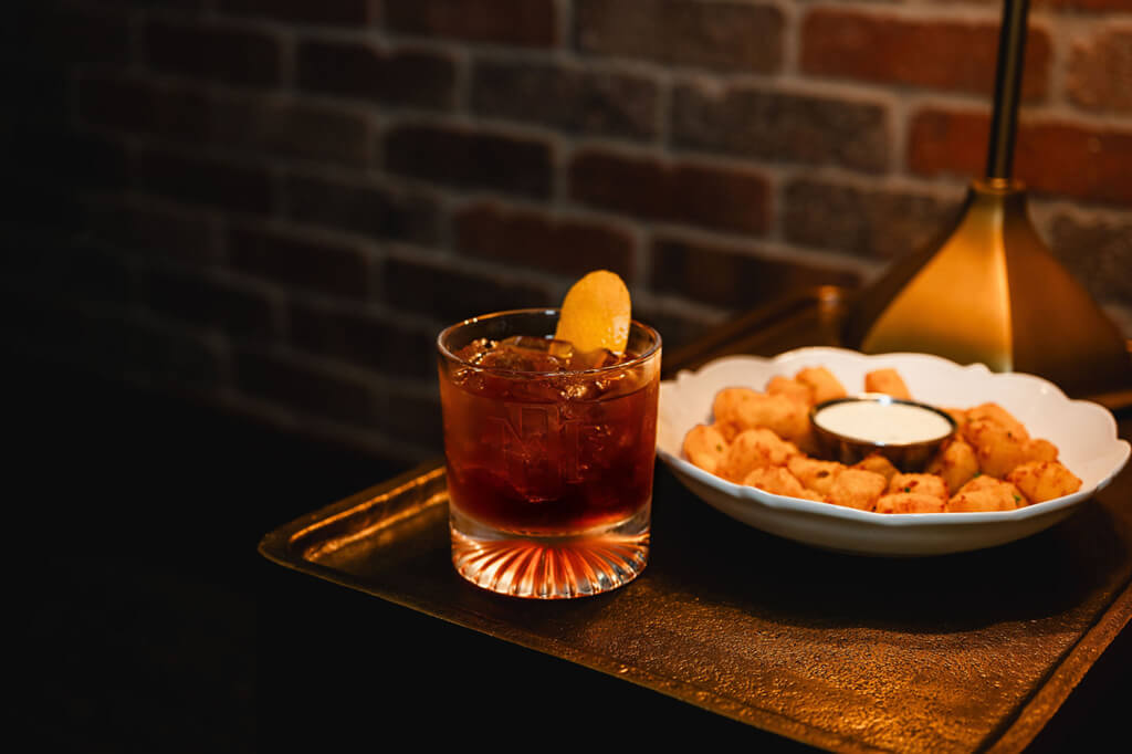 old fashioned with cheese curds