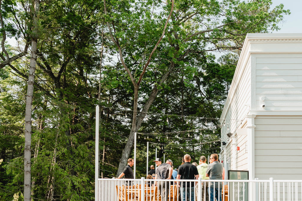 patio-deck-03 Group of people on the Patio Deck at Dawn Manor in Wisconsin Dells