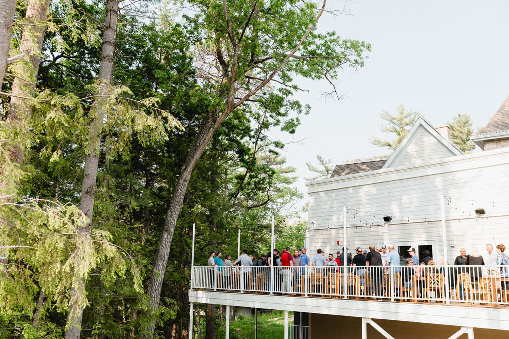 patio-deck-04 Group of people on the Patio Deck at Dawn Manor in Wisconsin Dells